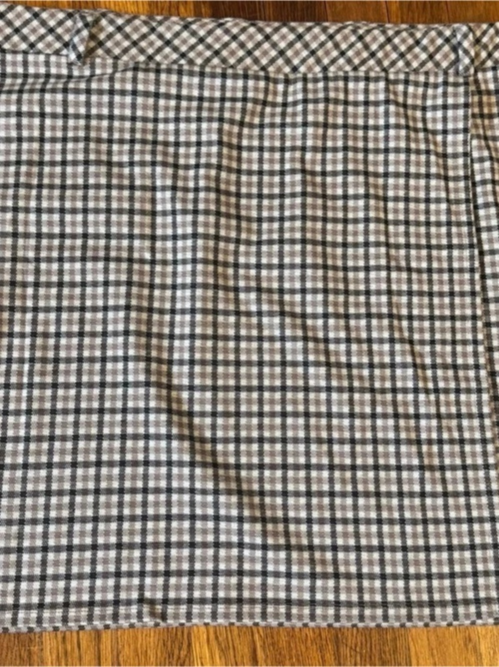 Torrid Mini Double-Knit Overlap Skirt Plaid Skirt Brown & Black 3X